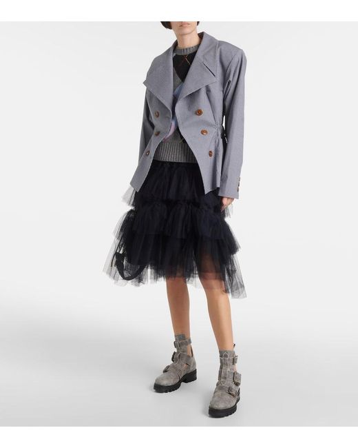 Stivaletti in pelle con cut-out di Vivienne Westwood in Gray