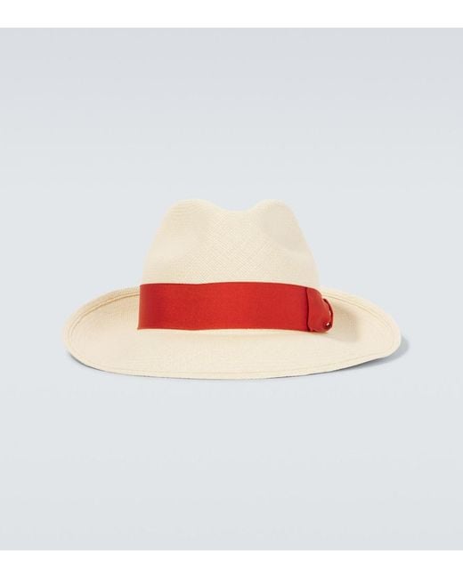 Borsalino Natural Amedeo Straw Panama Hat for men