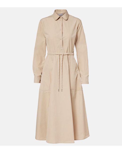 Moncler Natural Poplin Shirt Dress