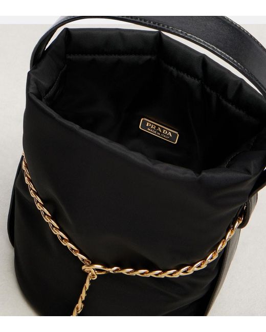 Prada Black Petit Sac Re-Nylon Bucket Bag