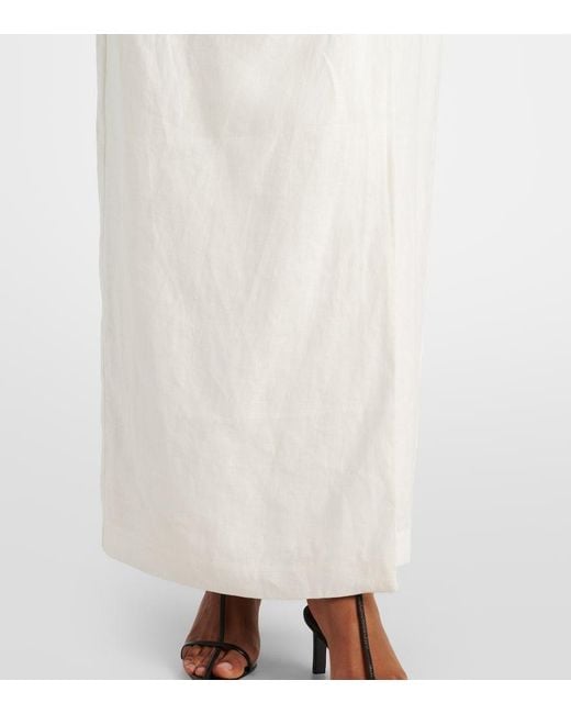 Sir White Tamara Linen Maxi Dress