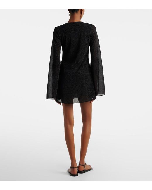 Oseree Black Lumiere Minidress