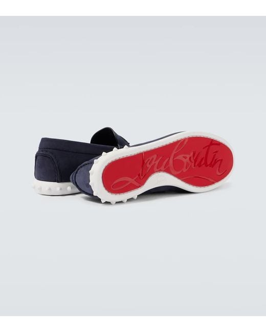 Nauticos Moonboat De Piel Christian Louboutin de hombre de color Blue