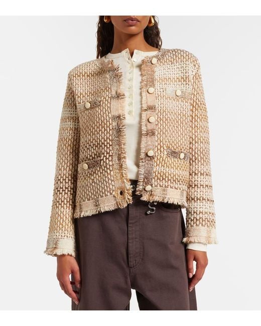 Veste Sariyah En Coton Et Laine Melanges Veronica Beard en coloris Natural