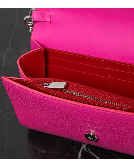 Christian Louboutin Pink Portemonnaie Mit Kettenriemen Paloma Aus Leder