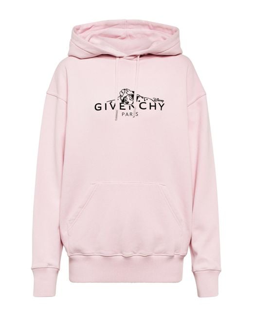 Givenchy Pink X Disney® Logo Cotton Jersey Hoodie
