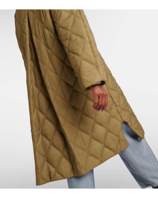 Ganni Natural Quilted Coat