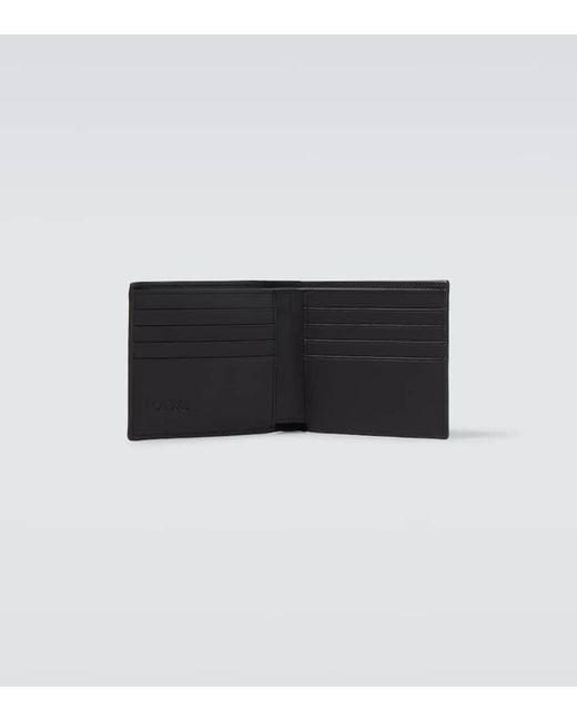 Cartera De Piel Con Logo Loewe de hombre de color Black