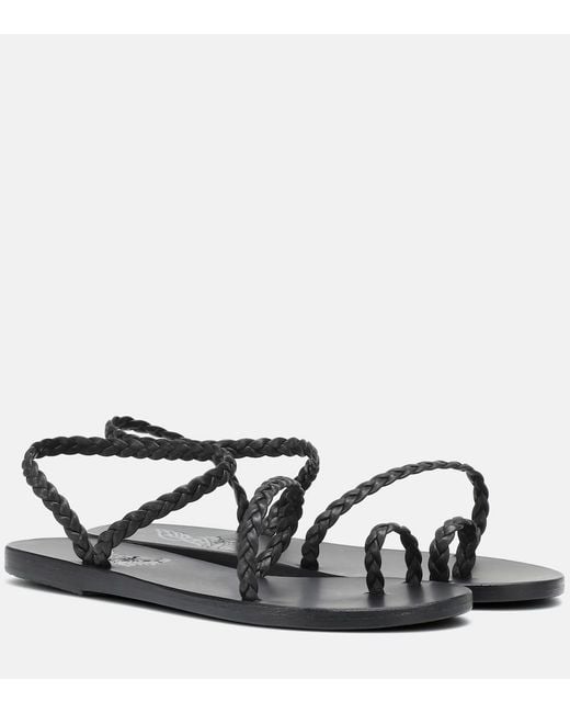 Ancient Greek Sandals Black Eleftheria Sandals