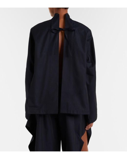 Alaïa Black Reversible Cotton Gabardine Jacket
