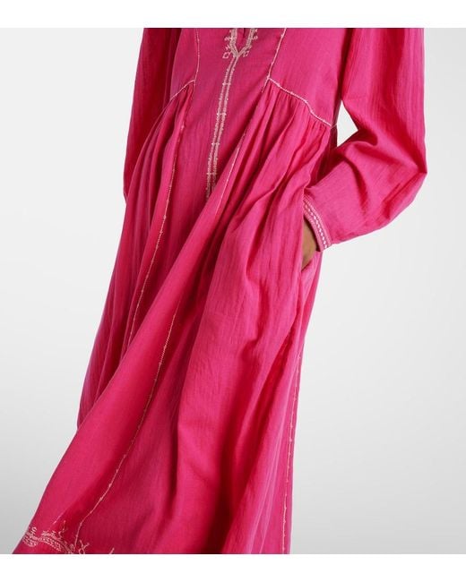 Isabel Marant Pippa Embroidered Cotton Midi Dress