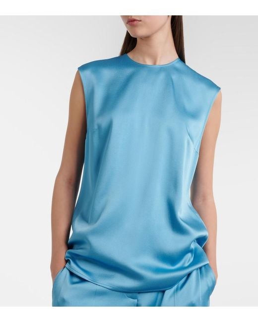 Stella McCartney Blue Satin Top