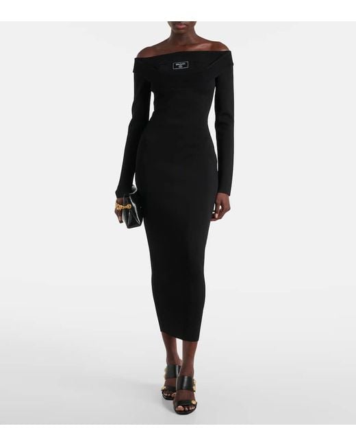 Robe Longue Balmain en coloris Black