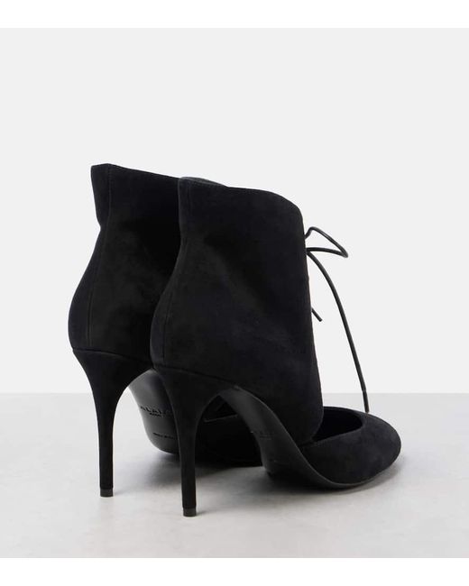 Alaïa Black Cutout Suede Ankle Boots