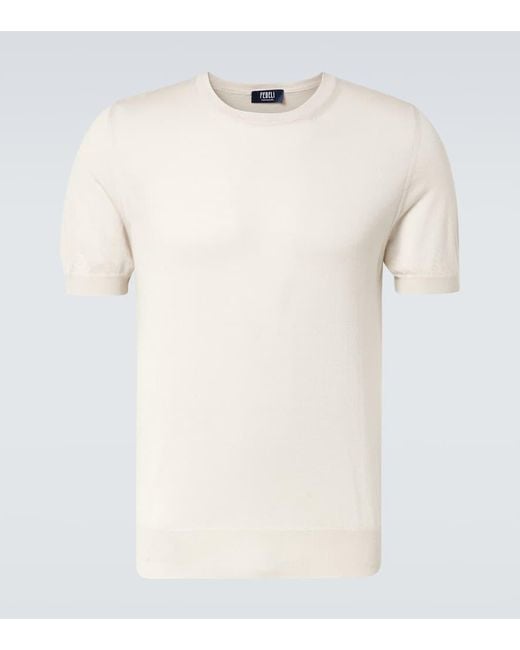 Fedeli Pullover Aus Kaschmir Und Seide in White für Herren