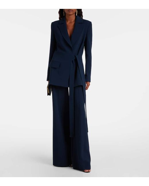 Elie Saab Blue Wide-Leg Pants