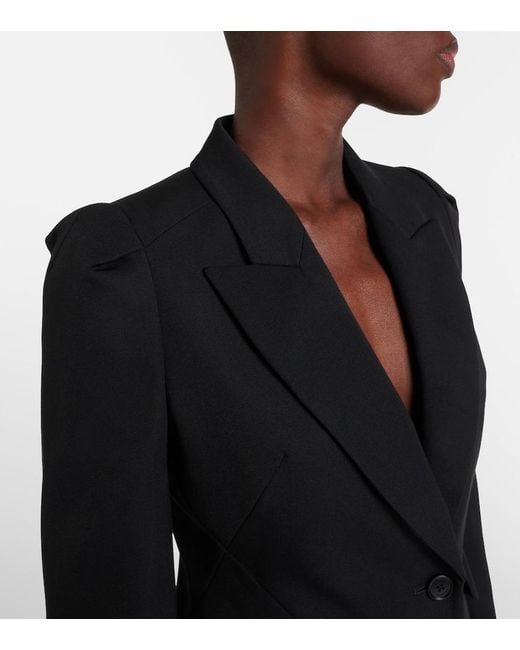 McQueen Black Single-Breasted Wool Jacket