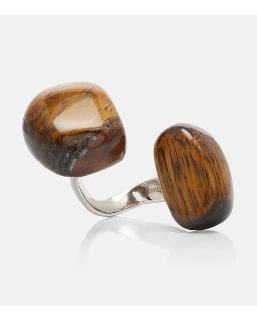 Anello Con Gemme di Dries Van Noten in Metallic