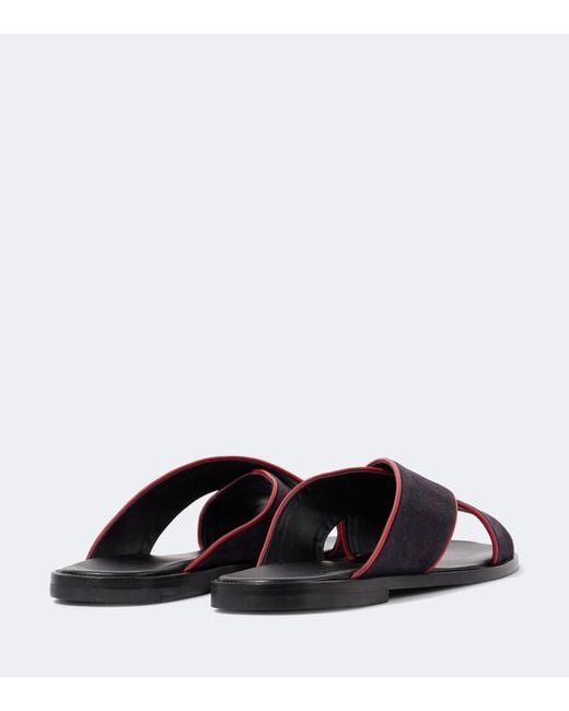 Manolo Blahnik Blue Otawi Suede Sandals for men