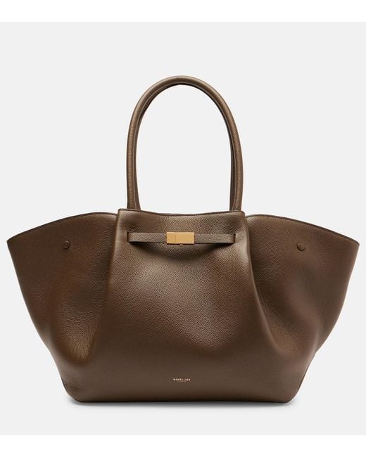 DeMellier London Brown New York Leather Tote Bag