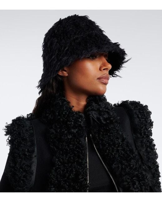 Fendi Black Wool-Blend Hat