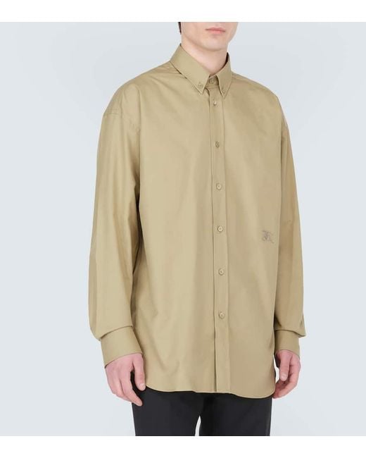 Camisa oxford de algodon con EKD Burberry de hombre de color Natural
