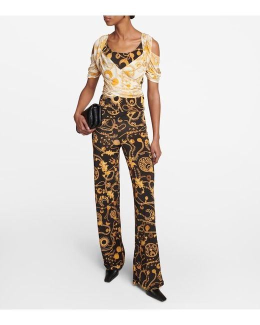 Top Con Stampa E Cut-Out di MARINE SERRE in Orange