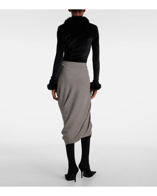 Balenciaga Gray Wool Skirt