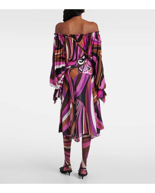 Emilio Pucci Pink Iride Printed Tights