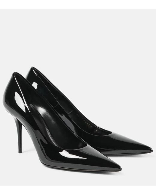 Salones Norma De Charol Saint Laurent de color Black