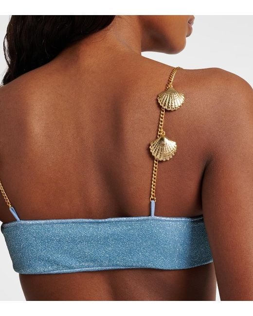 Oseree Blue Lumiere Embellished Bikini