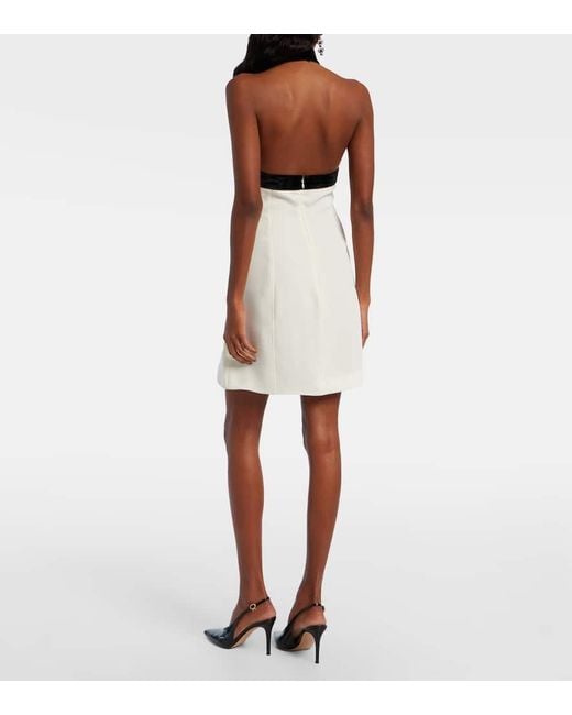 Robe Jolie En Crepe Et Velours Jonathan Simkhai en coloris White