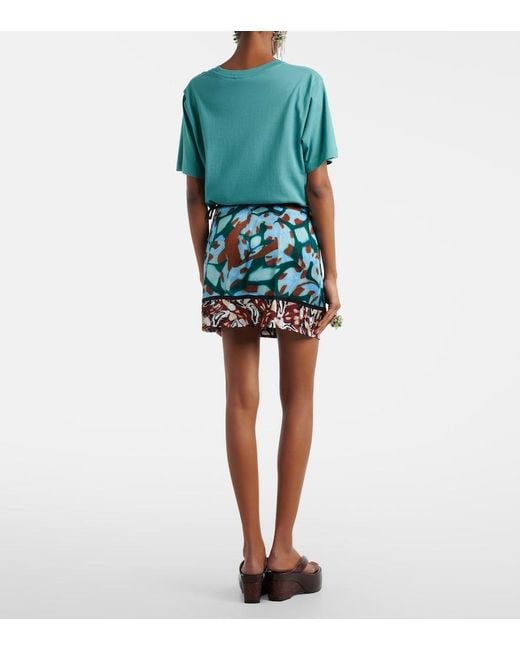 Dries Van Noten Multicolor Printed Wrap Skirt