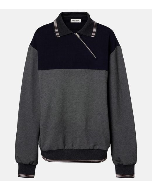 Miu Miu Blue Polopullover