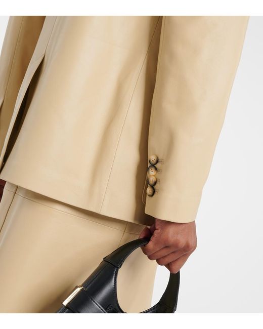 Joseph Natural Jacques Leather Blazer