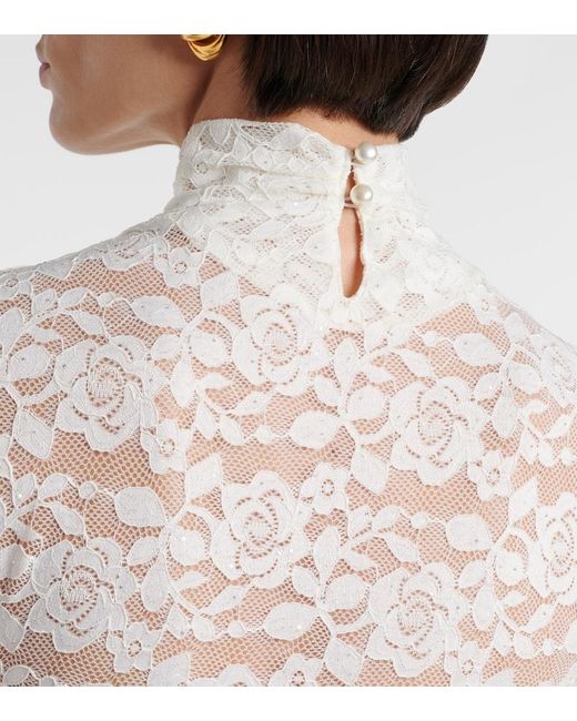 Bananhot White Francisca Lace Minidress