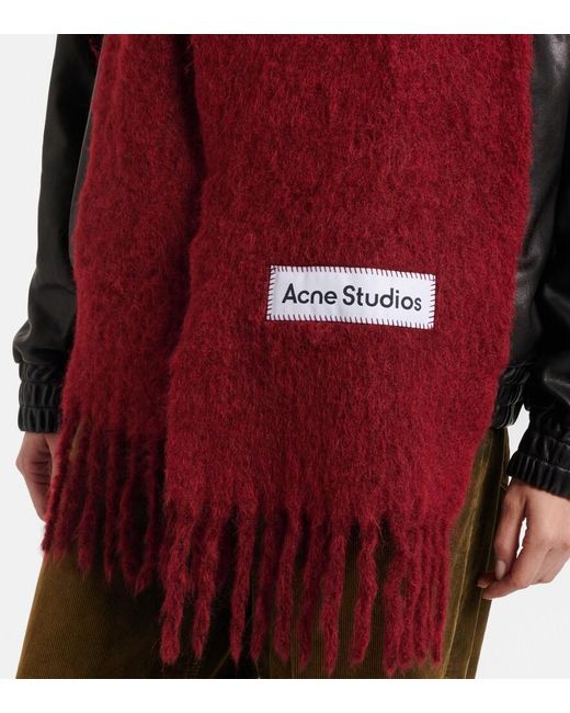 Sciarpa Vally Con Frange di Acne in Red