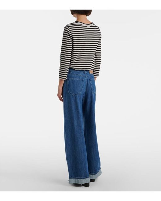 Max Mara Blue Max Mara High-Rise Wide-Leg Jeans