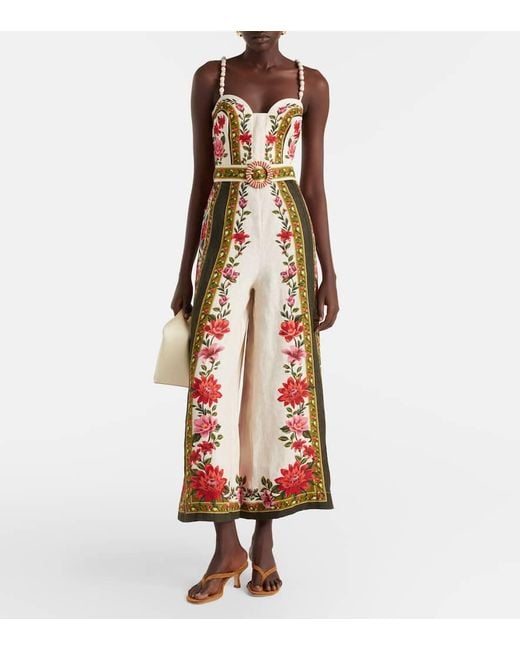 Farm Rio Multicolor Jumpsuit Wonder Rio Aus Leinen