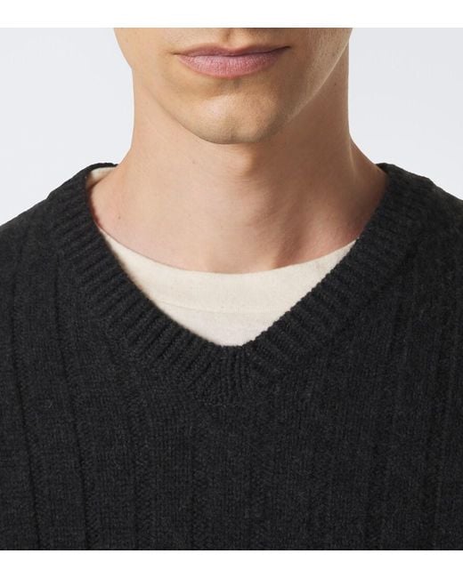 The Row Black Ettore Cashmere Sweater for men
