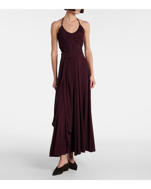 Alaïa Brown 75 Suede Point-Toe Wedge Mules