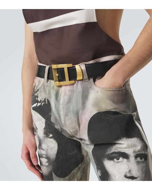 Cinturon De Piel Versace de hombre de color Brown