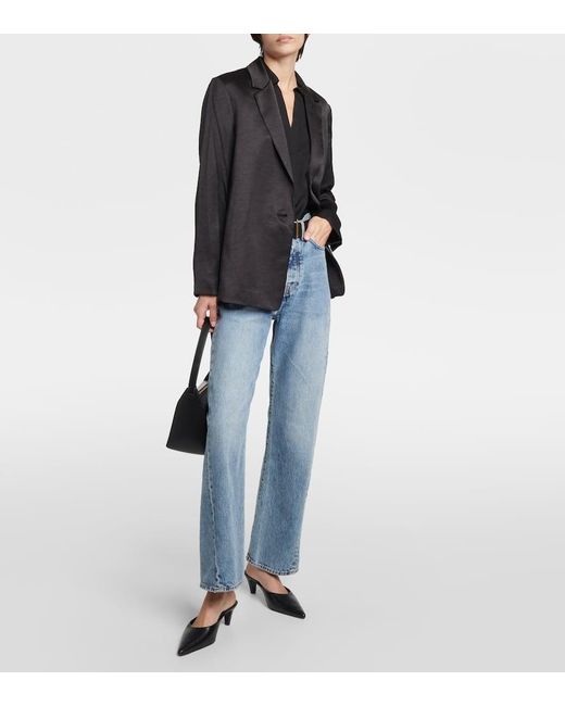 Vince Black Bluse Aus Seiden-Georgette