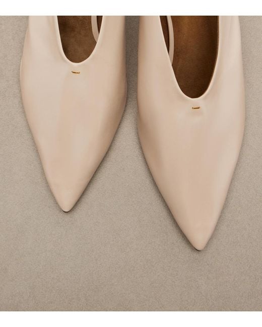 Khaite White Miriam Leather Pumps