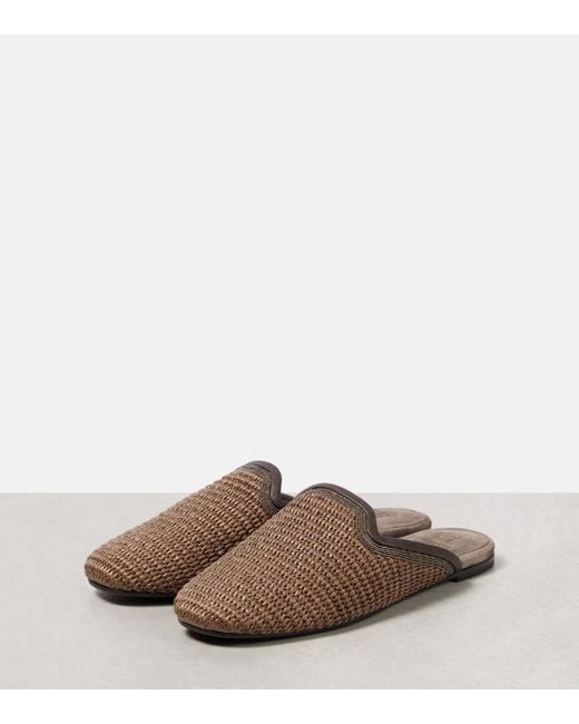 Brunello Cucinelli Brown Monili Mules