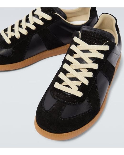 Maison Margiela Sneakers Replica aus Leder in Black für Herren