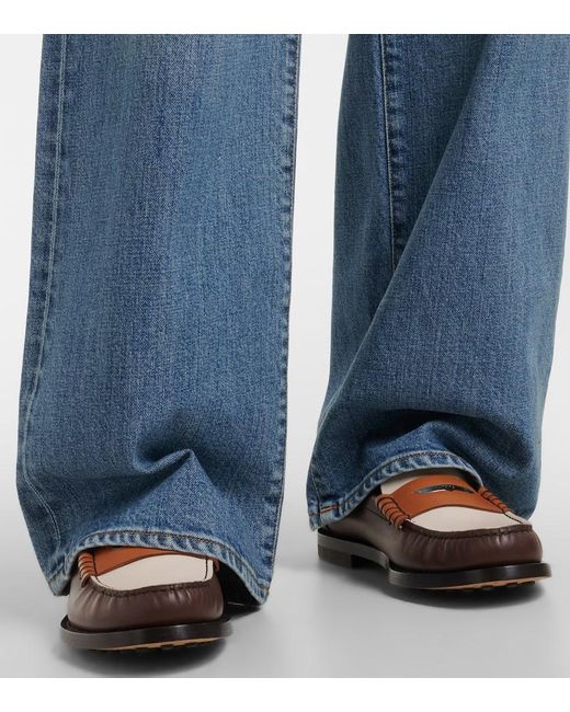 Ralph Lauren Blue Mercer Wide-Leg Jeans