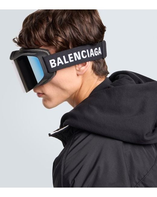 Balenciaga Gray Logo Ski Goggles for men