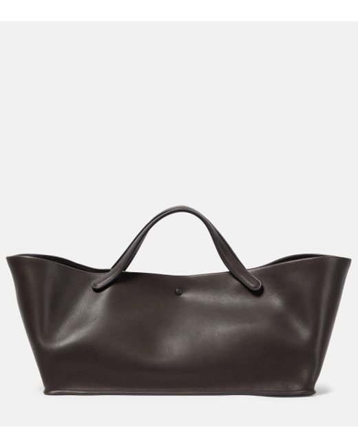 The Row Brown Idaho Large Leather Tote Bag