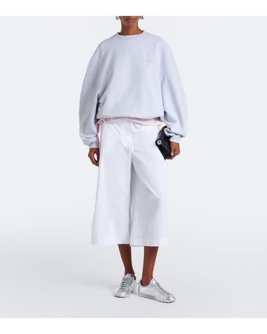 Jacquemus White Tennis Metallic Leather Sneakers